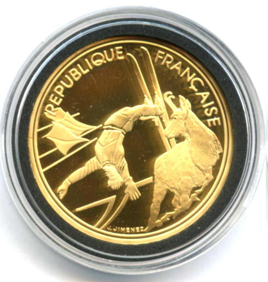 500 Francs 1990 Albertville 1992 Olympics - Freestyle skier
