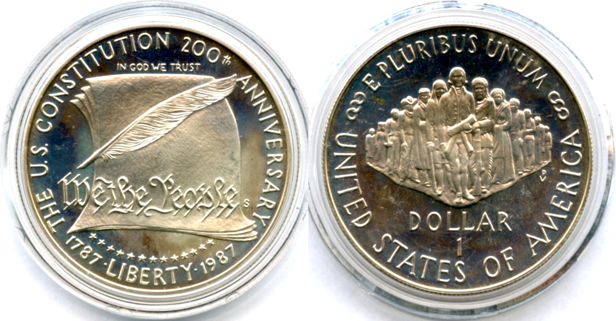 1 Dollar 1987 US Constitution 200th Anniversary Holmasto