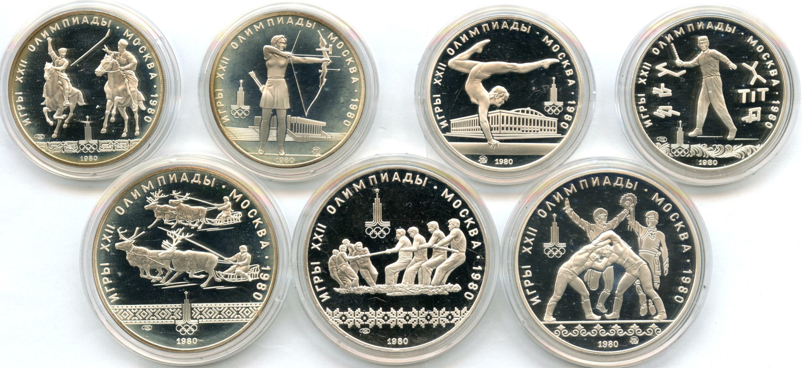 モスクワオリンピック1980 記念メダル6枚セット　銀貨 ◇◇XXII Olympiad MOSCOW 1980 モスクワオリンピック 記念メダル