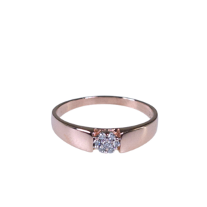 Vintagesormus joka on valmistettu 14k kullasta ja jossa yhteensä 0.32ct briljanttihiontaisia timantteja W / si-p.