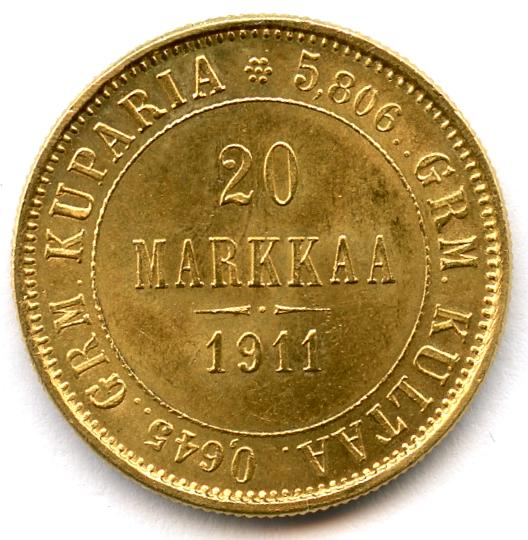 20 markkaa 1911 - Holmasto