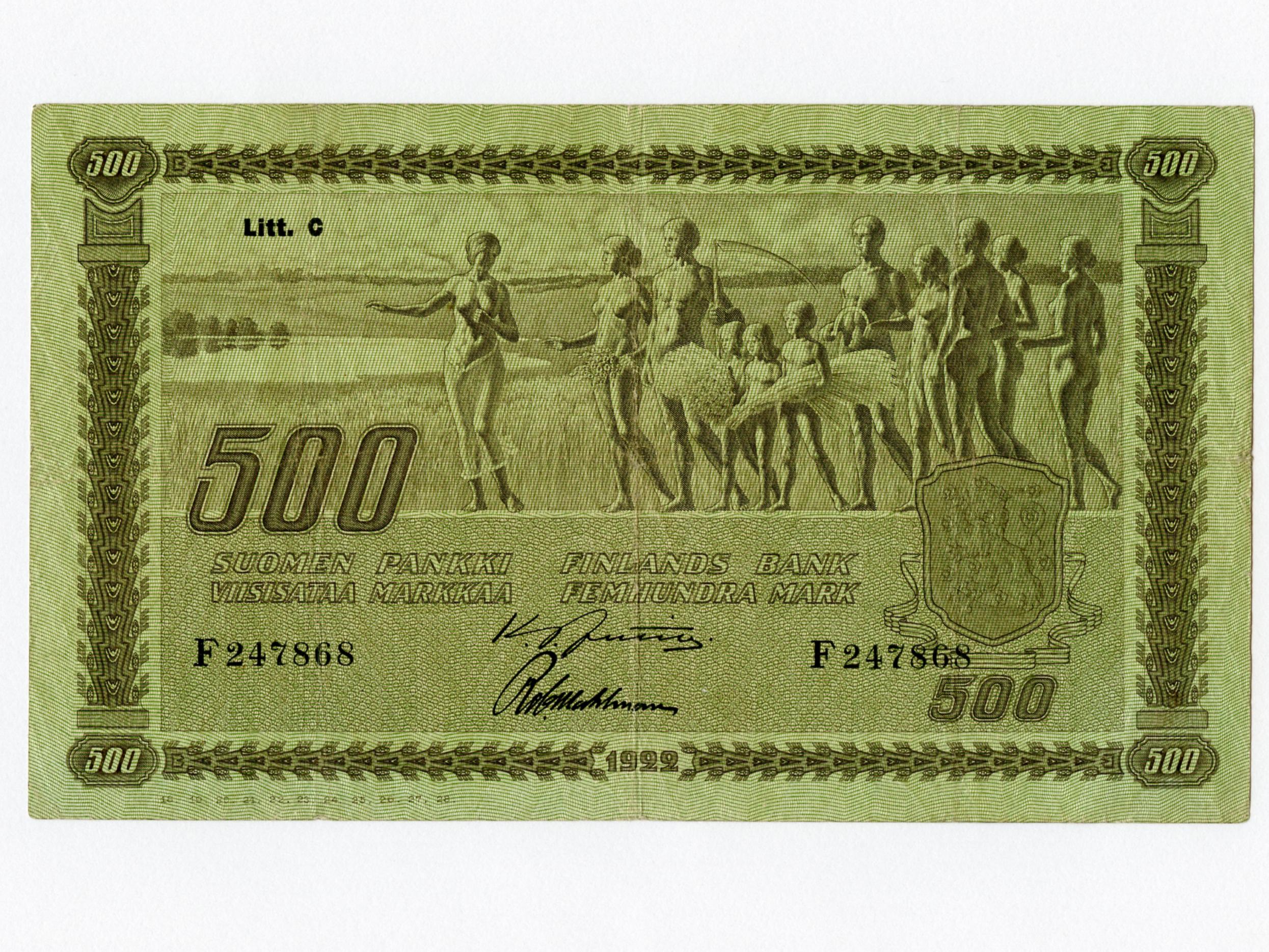 500-markkaa-1922-litt-c-holmasto