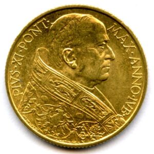 Pius XI. 100 Lire 1933-1934.