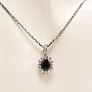 Safiiri- timanttiriipus 1 + 0,31 ct + ketju