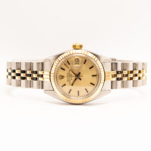 Rolex Oyster Perpetual Date 26 mm vuodelta 1978. 18k keltakultaa ja terästä, Jubilee-ranneke ja automaattikoneisto.