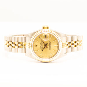 Rolex Datejust Lady 26 mm vuodelta 1987. Terästä ja 18k keltakultaa, uudenveroinen kunto. Täyshuollettu 8/2026.